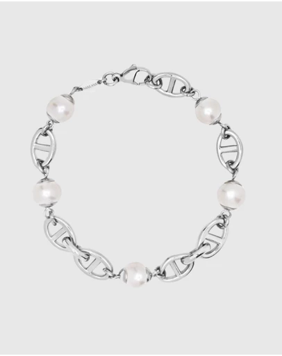 Nialaya Jewellery - Mariner Bracelet with Pearls