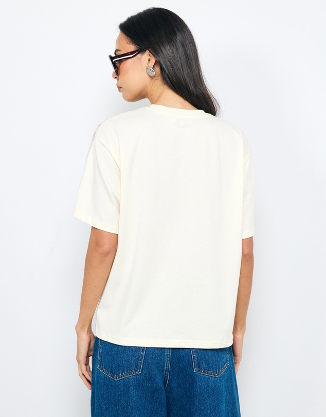 AERE - Lace Contrast T-Shirt