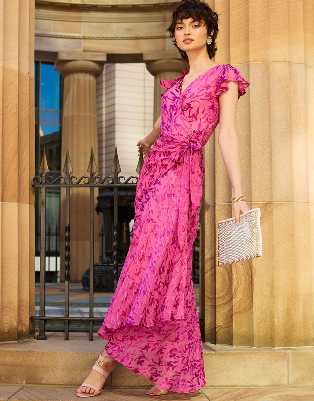 SACHA DRAKE - Bella Rose Maxi Wrap Dress