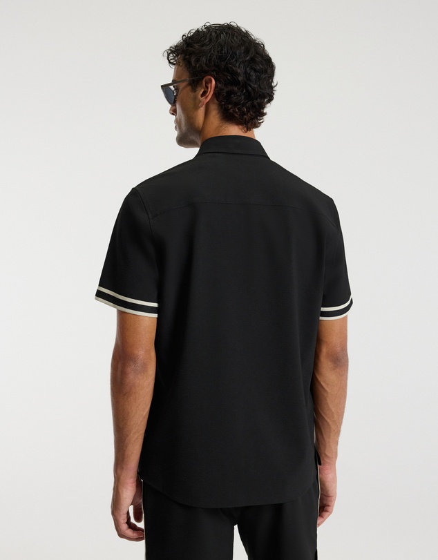 Calibre - Stripe Trim Tech Overshirt Black