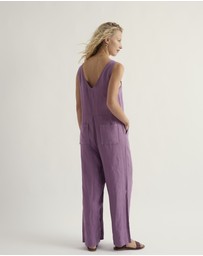 Seasalt - Seasalt Cornwall Purple Salt Air Wide Leg Jumpsuit