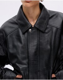 Minima Esenciales - Noah Leather Bomber Jacket