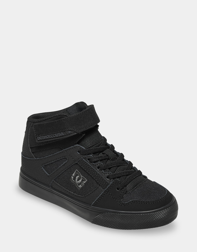 DC Shoes - Kid's Pure High-Top EV High-Top Leather Shoes