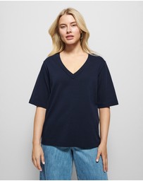 Commonry - Cotton V Neck T Shirt