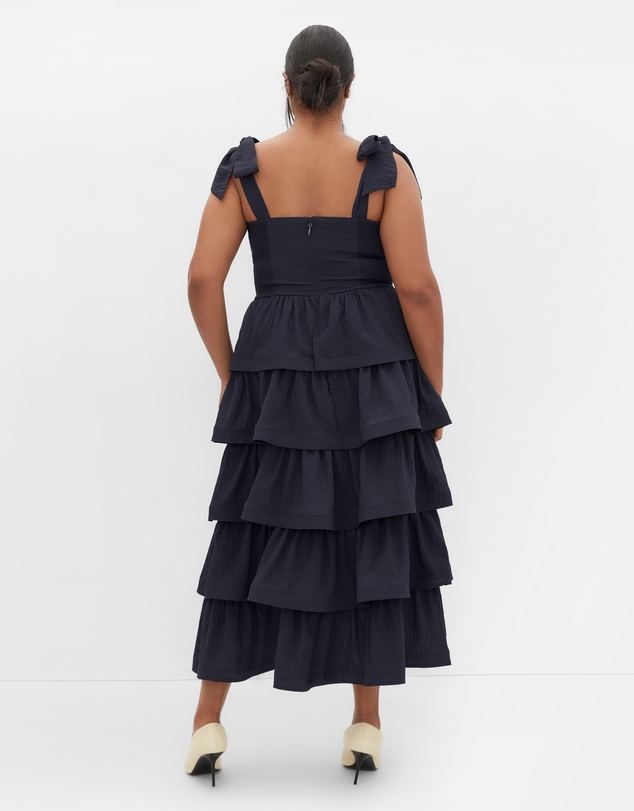 City Chic - Elina Tier Maxi Dress - Navy