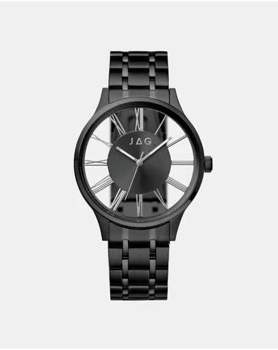 Jag - Gerroa Mens Black Dial 43mm Silver Watch