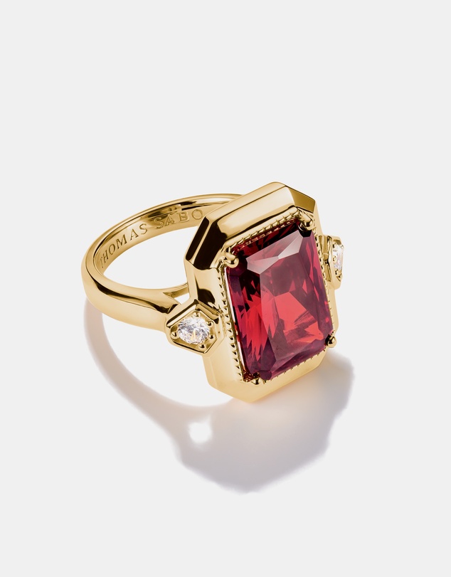 THOMAS SABO - THOMAS SABO Ring with Red Zirconia Stone