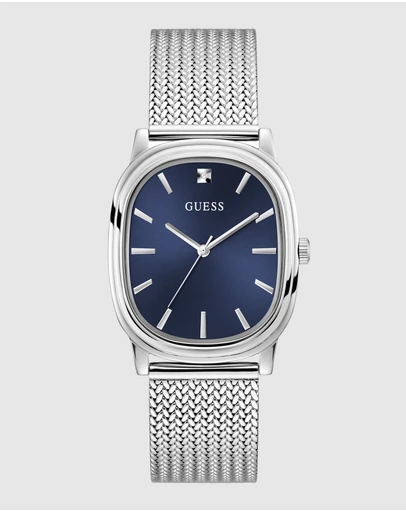 GUESS - GUESS Mens Silver-Tone Analogue Watch