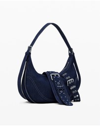 Desigual - Medium denim bag with buckles