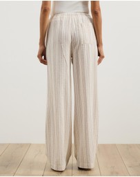 Atmos&Here - Tenley Stripe Wide Leg Pants