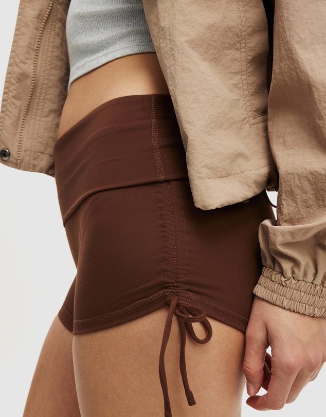 Cotton On Body Active - Ultra Soft Tie Side Roll Over Micro Shorts