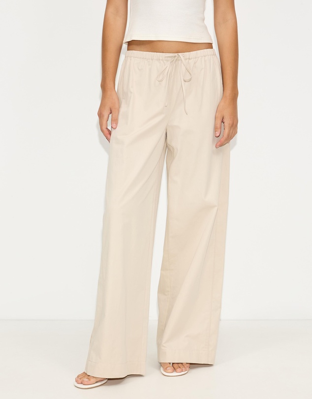 Dazie - Mist Drawstring Wide Leg Pants