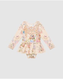 Camilla - Babies Long Sleeve Bodysuit with Jersey Skirt