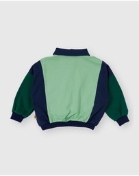 Goldie + Ace - Panelled Relaxed Rugby Sweat Top - Babies-Kids