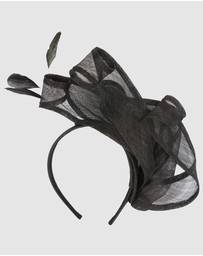 Max Alexander - Sinamay Black Racing Fascinator