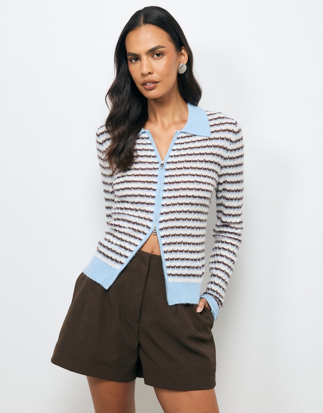 AERE - Baya Stripe Knit Top
