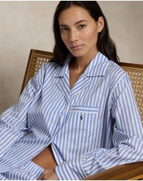 Polo Ralph Lauren - Shirting Stripes Cotton Long Sleeve Button Down Pyjama Set