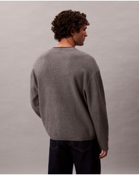 Calvin Klein Jeans - Embossed Monogram Logo Relaxed Sweater
