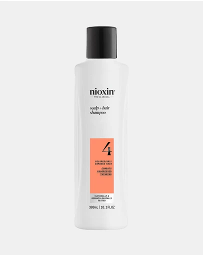 Nioxin - Nioxin System 4 Scalp + Hair Shampoo - Hair Thickening Shampoo For Damaged Hair With Progressed Thinning, 300ml