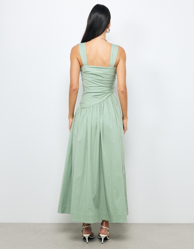 AERE - Kylara Ruched Midi Dress