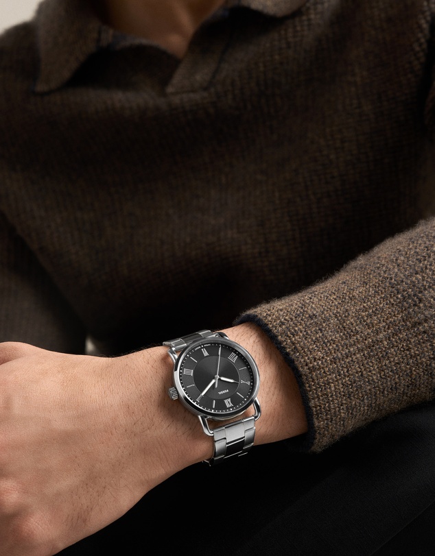 Fossil - Copeland Silver Tone Analogue Watch