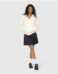 Belle & Bloom - Cool Nights Cropped Trench Coat