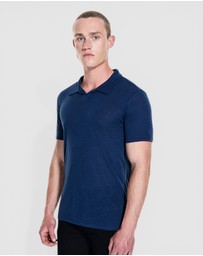 GUESS - Leon Linen Short Sleeve Polo Shirt