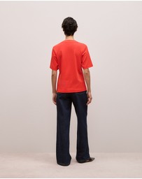 Trenery - Cotton Modal Interlock T-shirt in Spice Red