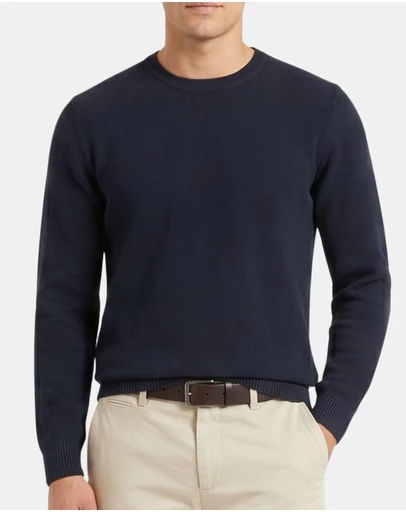 Henry Bucks - Henry Sartorial Cotton Textured Crew Neck Knit