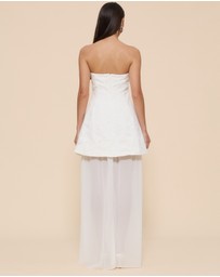 CHANCERY - Mia Strapless Lace And Chiffon Maxi Dress