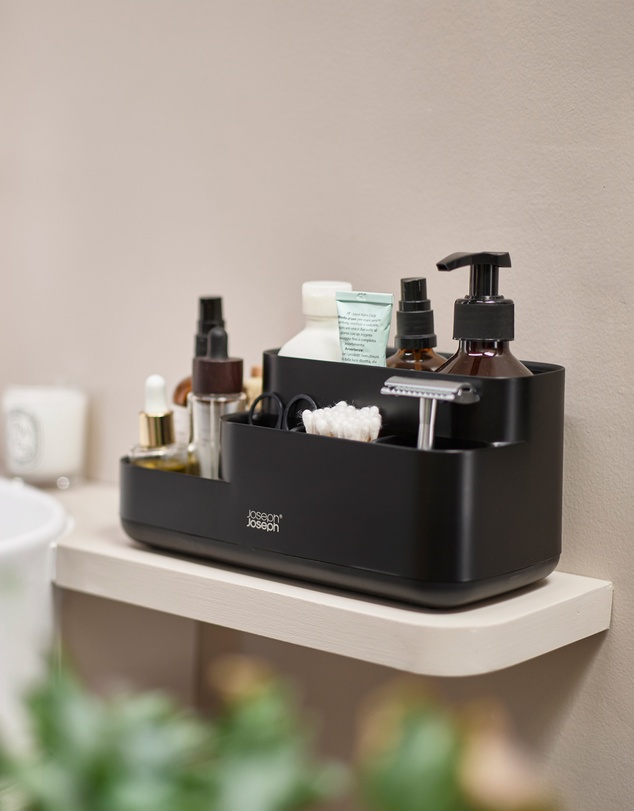Joseph Joseph - EasyStore™ Bathroom Caddy with Matt Black Finish