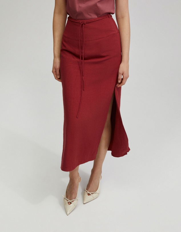 Oxford - Rose Linen Blend Skirt