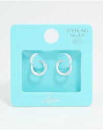 Lovisa - Sterling Silver Chubby Double Hoop Earrings