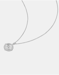 Ania Haie - Ania Haie Silver Diamond-Cut Sunny Disc Necklace