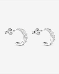 Michael Hill - Half Hoops with Cubic Zirconia in Sterling Silver