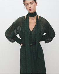 M.N.G - Printed Dress With Foulard