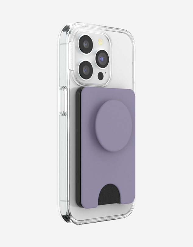 PopSockets - PopWallet+ MagSafe Softgoods Phone Wallet Card Holder+ Magnetic Adapter Ring