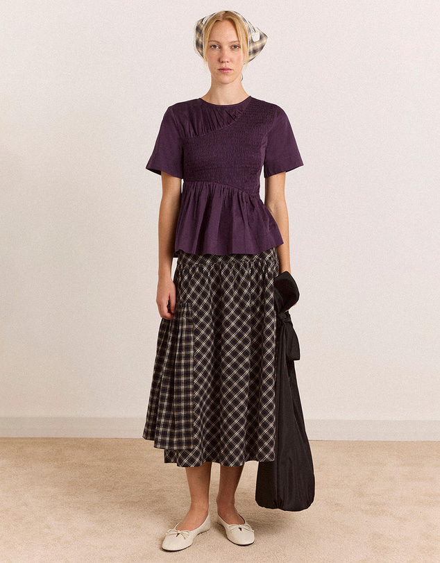 Damson Madder - Emmy Shirred Top