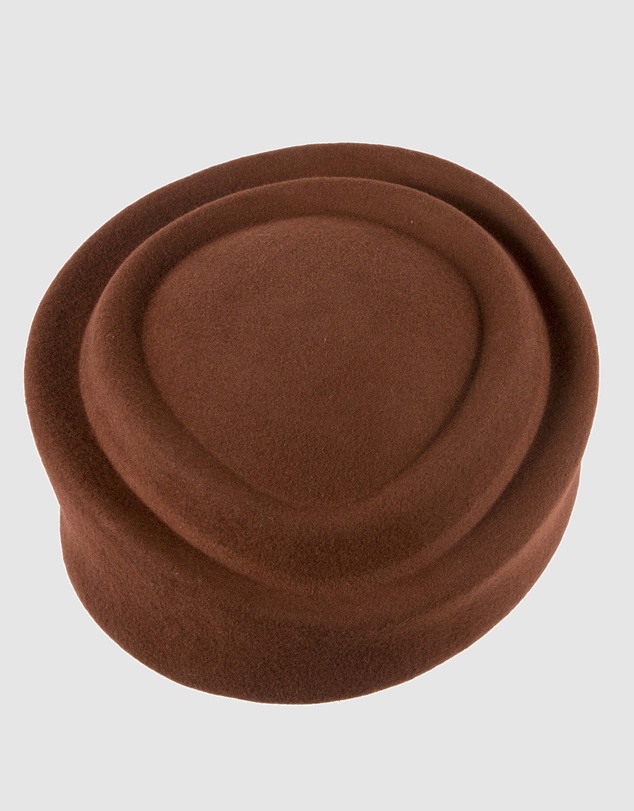 Max Alexander - Felt Coffee Pillbox Hat