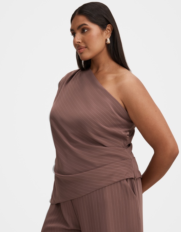 Forever New Curve - Willow Curve Asymmetrical Neck Tuck Top