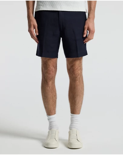 Calibre - Linen Blend Shorts Navy