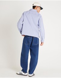 Black Noise White Rain - Miami Striped Long Sleeve Shirt
