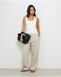 AERE - Straight Leg Linen Pants