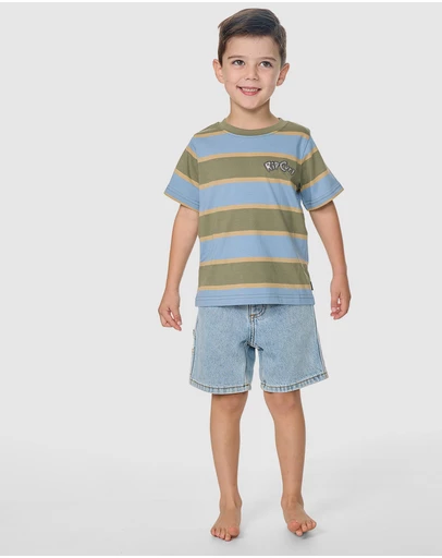 Rip Curl - Ride The Wave Stripe Tee - Babies-Kids