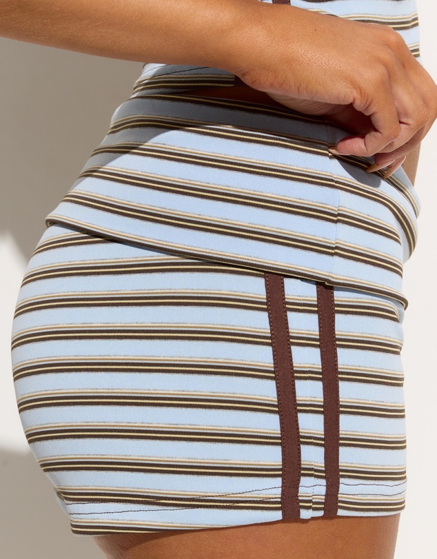 Dazie - Mimi Low Rise Striped Jersey Shorts