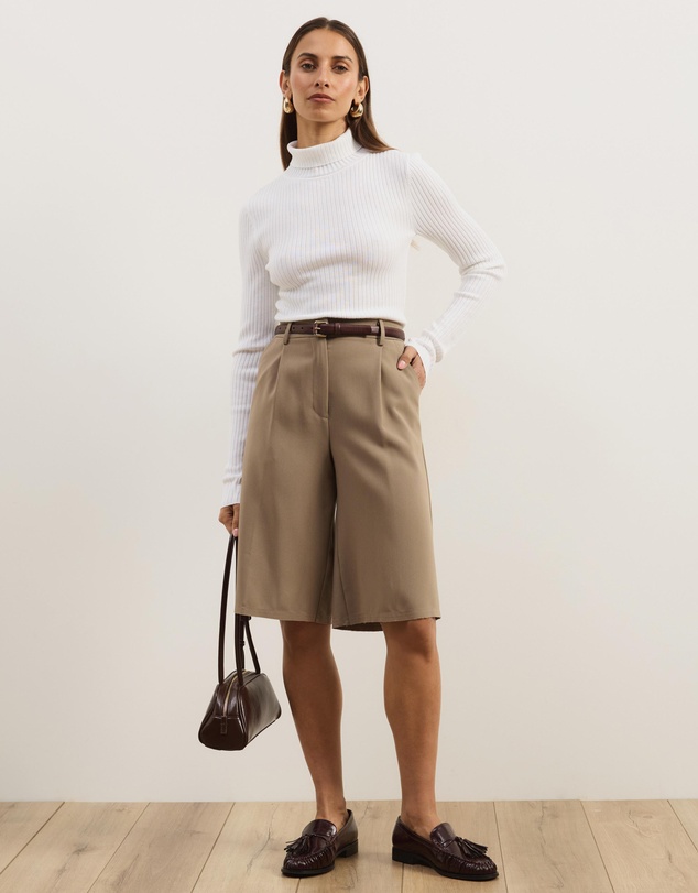 Atmos&Here - Annie Wool Blend Turtleneck Knit Top