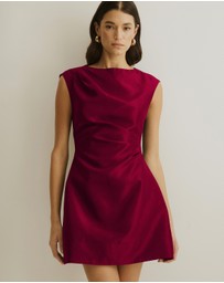 Atmos&Here - Rosie Structured Satin Mini Dress