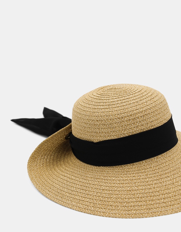 Morgan & Taylor - Shay Braided Straw Sun Hat in Natural Beige