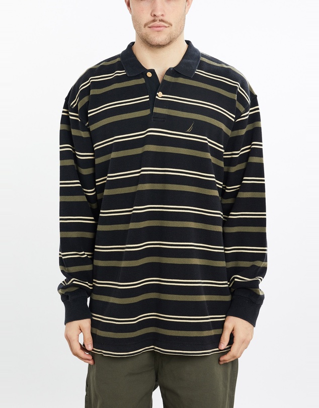 Vintage by The Real Deal - Pre Loved - Vintage Nautica Long Sleeve Polo Shirt