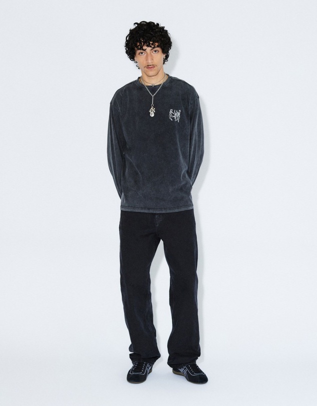 Dr Denim - Caiden Long Sleeve Washed Black Dance